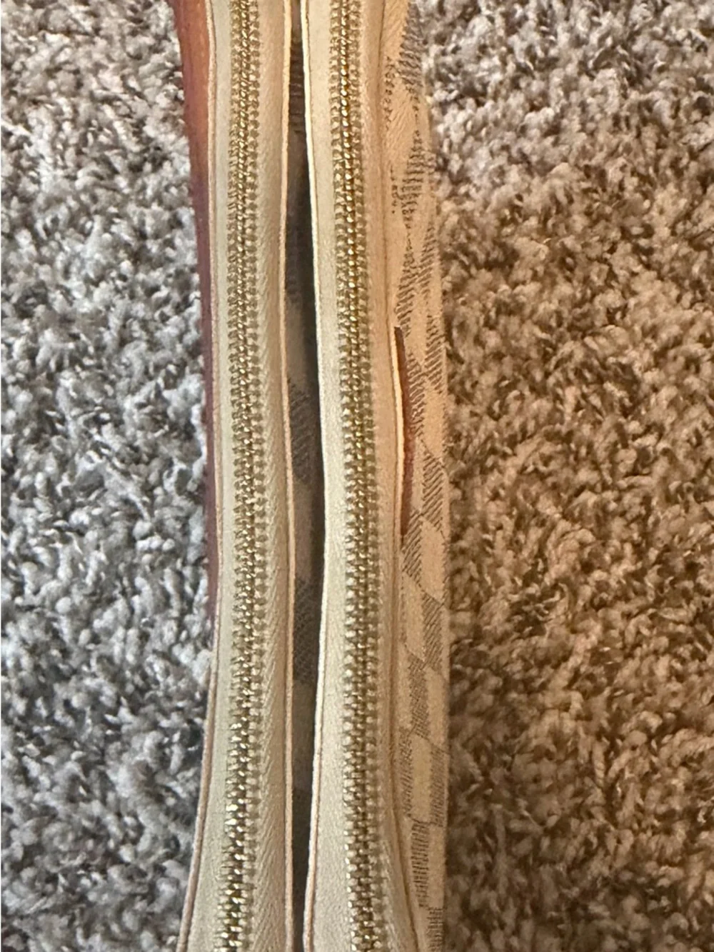 Louis Vuitton White Damier Azur Crossbody with Brown Leather Strap - Picture 6 of 16